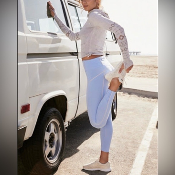 free people movement Pants - FP Movement by Free People Light Blue Leggings